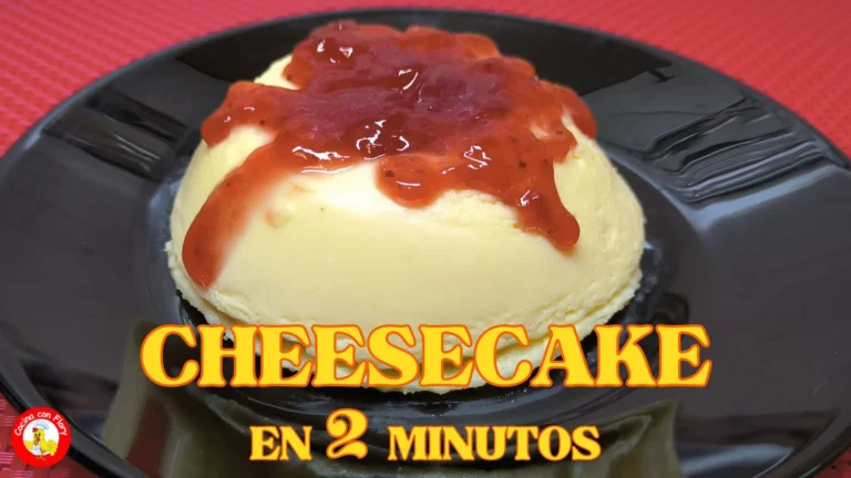 Mini cheesecake hecho en microondas en 2 minutos, receta de Cocina con Flory