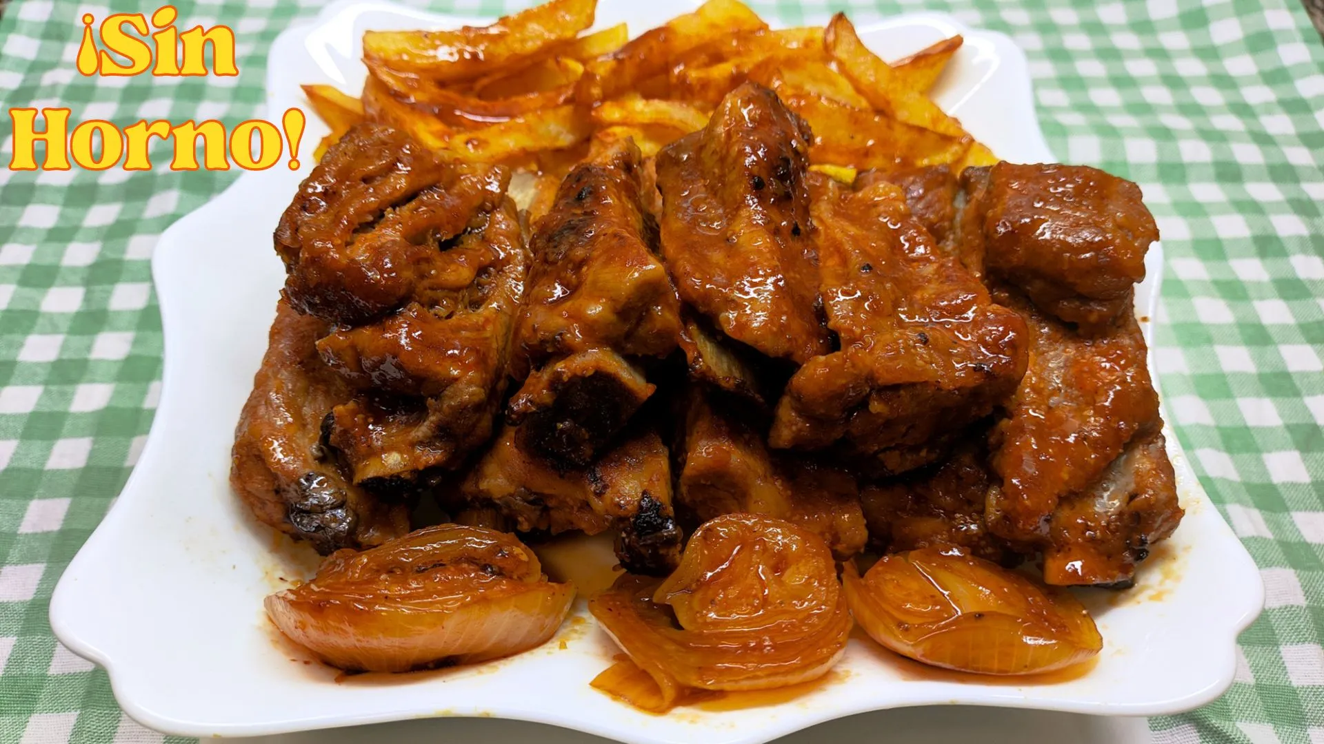 Costillas de cerdo a la barbacoa glaseadas con salsa casera, receta de Cocina con Flory