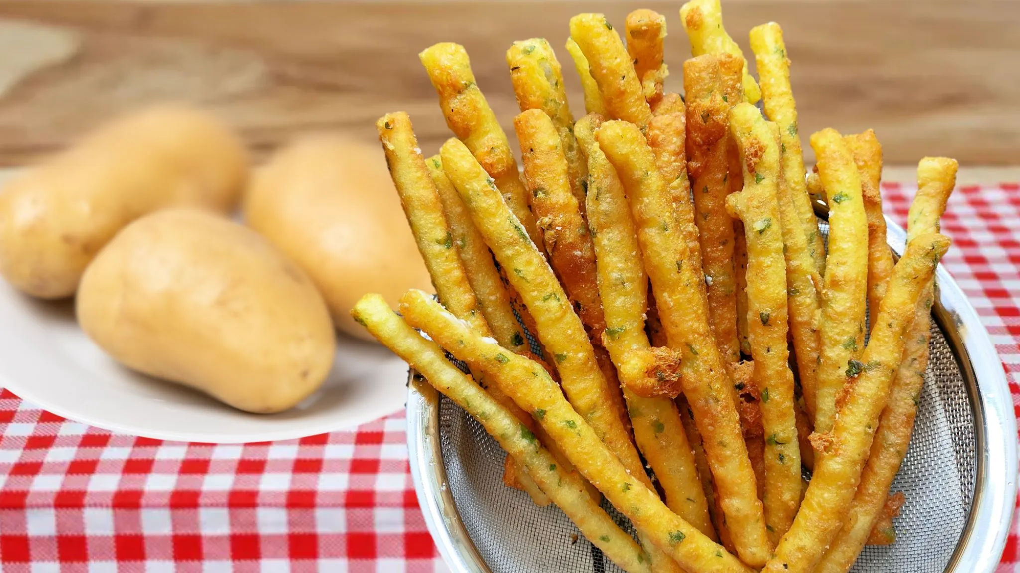 Palitos de patata dorados y crujientes caseros, receta de Cocina con Flory