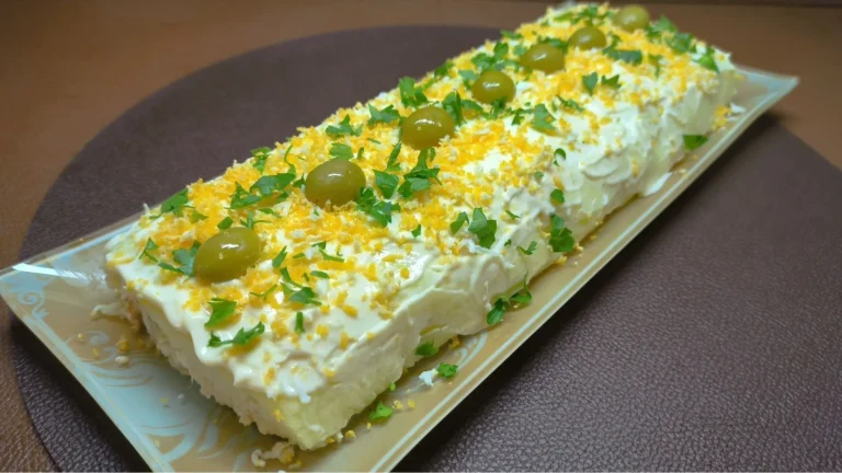 Tronco de patata frío relleno de atún, huevo duro y aceitunas, receta de Cocina con Flory